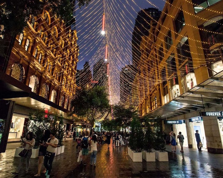christmas lights sydney pitt street mall
