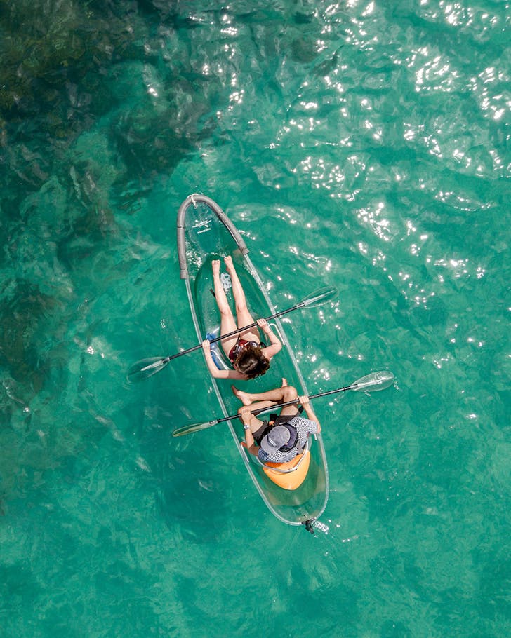 Clear Kayak On Water
