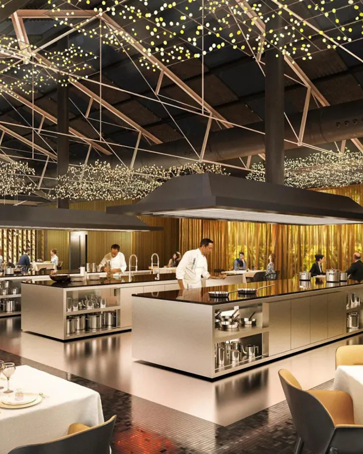 The open-plan kitchen at Cocina Hermanos Torres in Barcelona.
