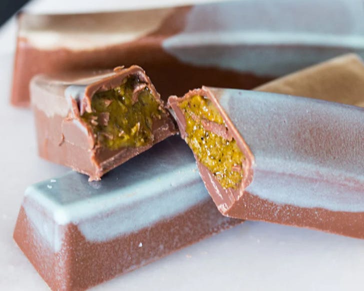 Cocoa Wilds' Viral Dubai Pistachio Knafeh Chocolate Bars.