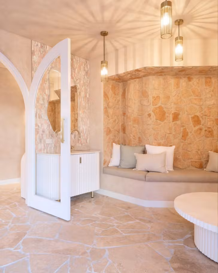 The beautiful, Mediterranean-inspired space at Contro Wellness.