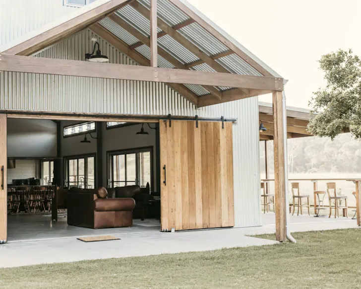The barn doors at Coolamon Station best pet-friendly accommodation Queensland