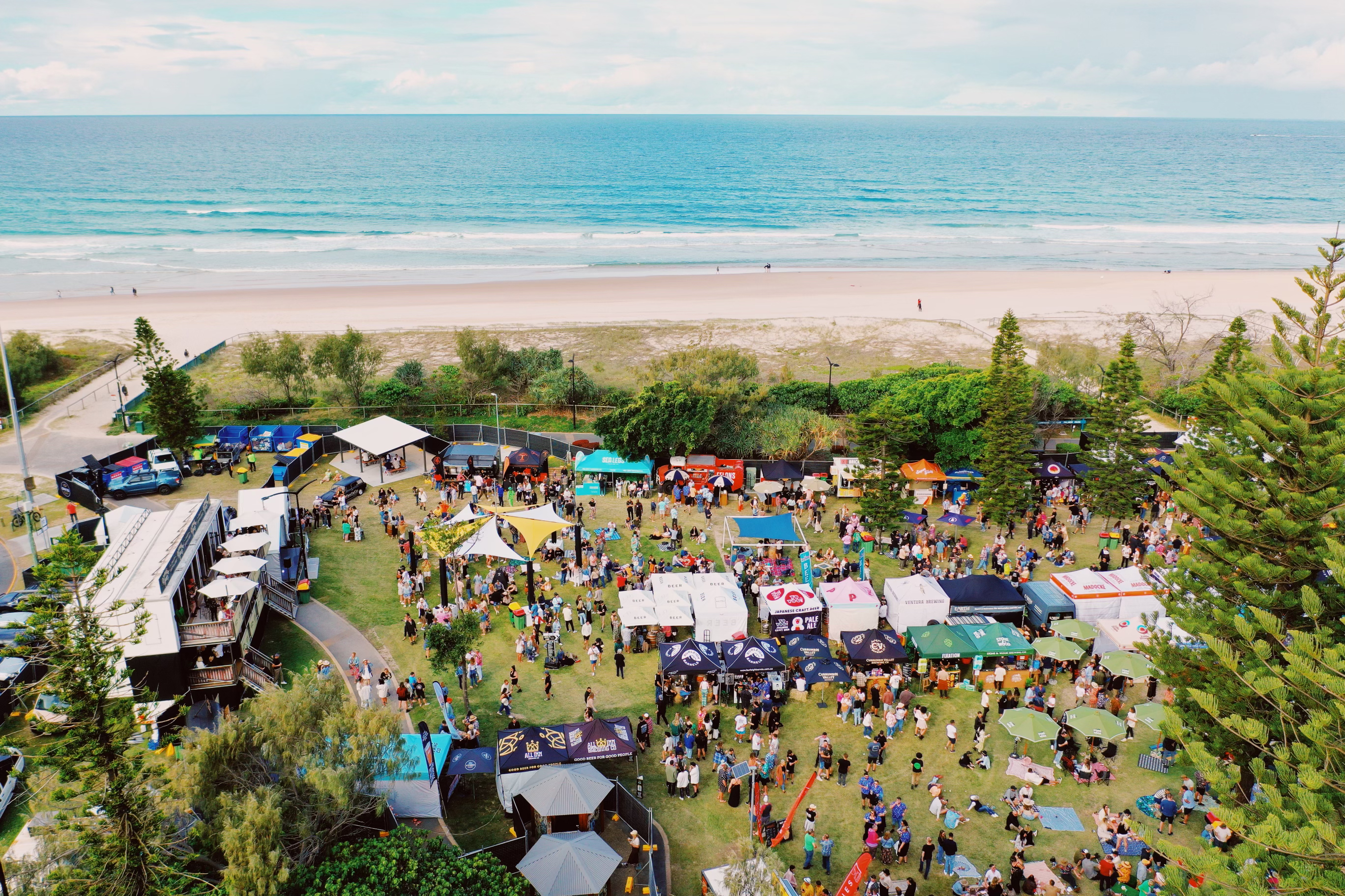 an aerial view of crafted beer and cider festival