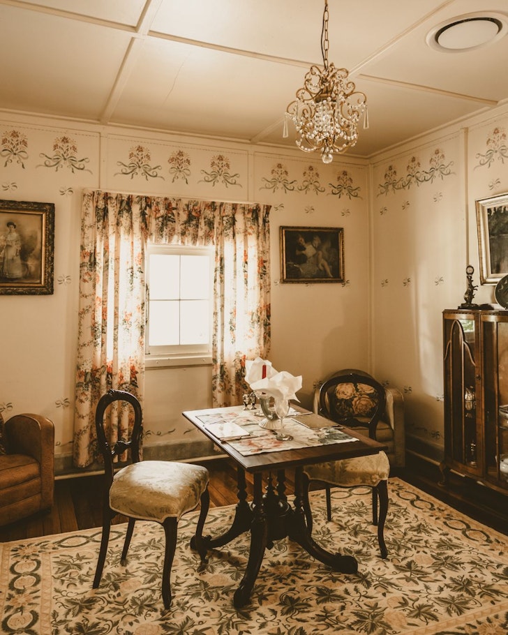The lounge at Corynnia Station VIP Suite best NSW farm stays
