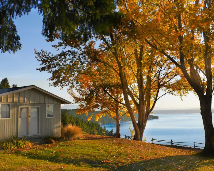 An exterior view of Cosy Cottage by the water