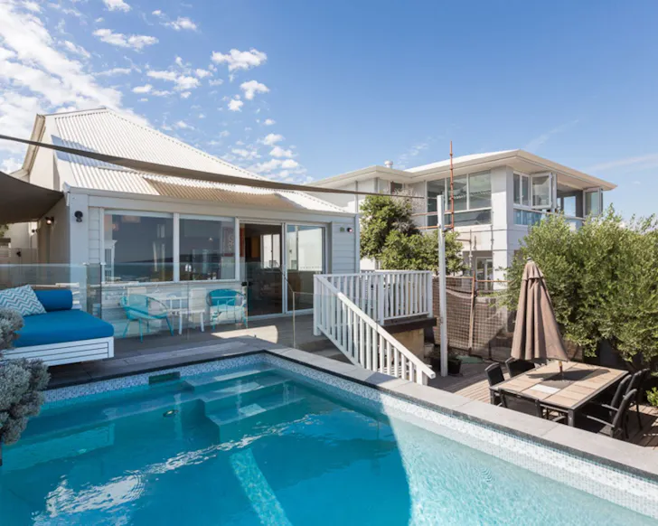 A view of the pool at Cottesloe Beach House best Perth Airbnbs with pools