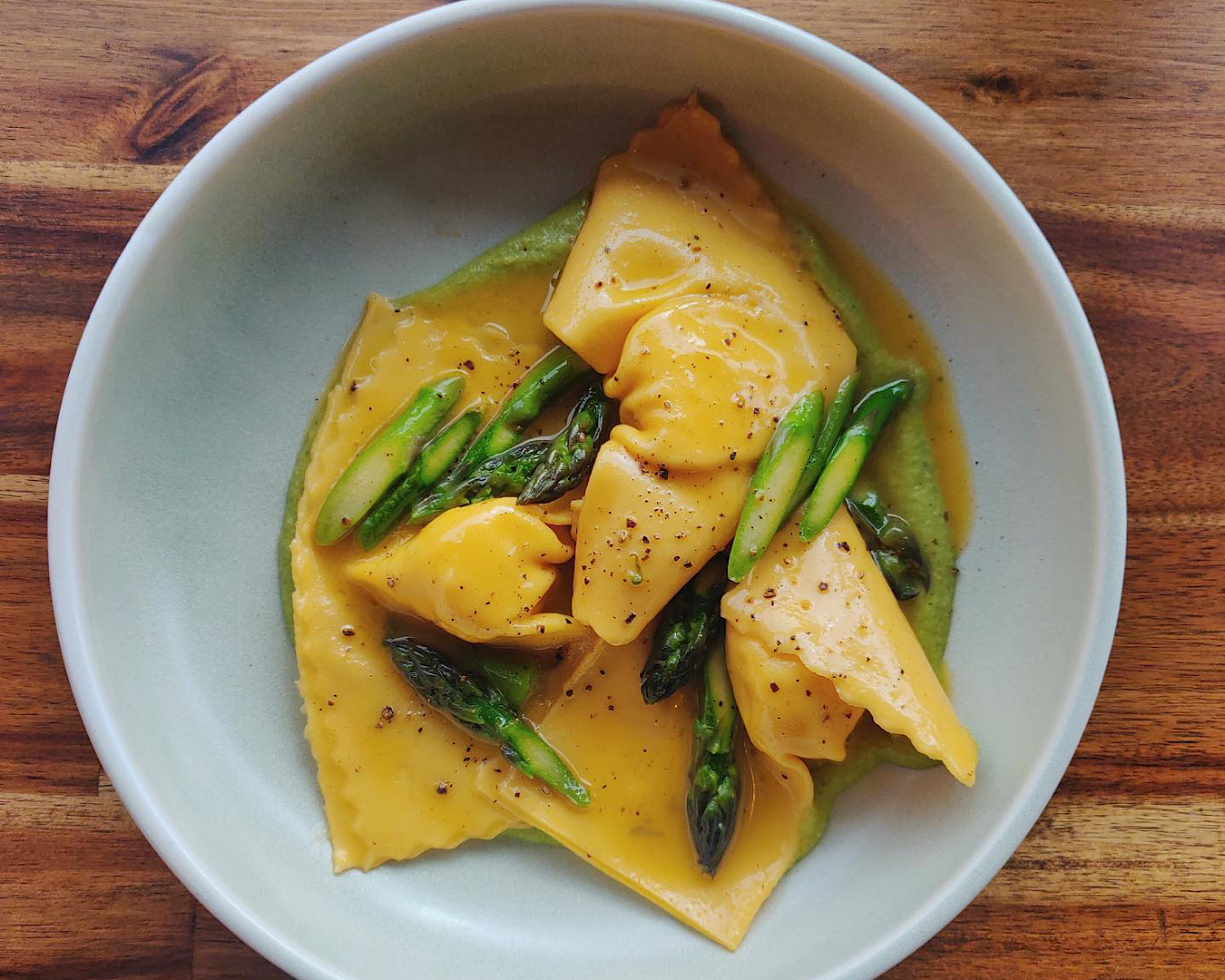 Vibrant yellow ravioli fresh from the kitchen at Cotto, one of the best restaurants on Karangahape Road.