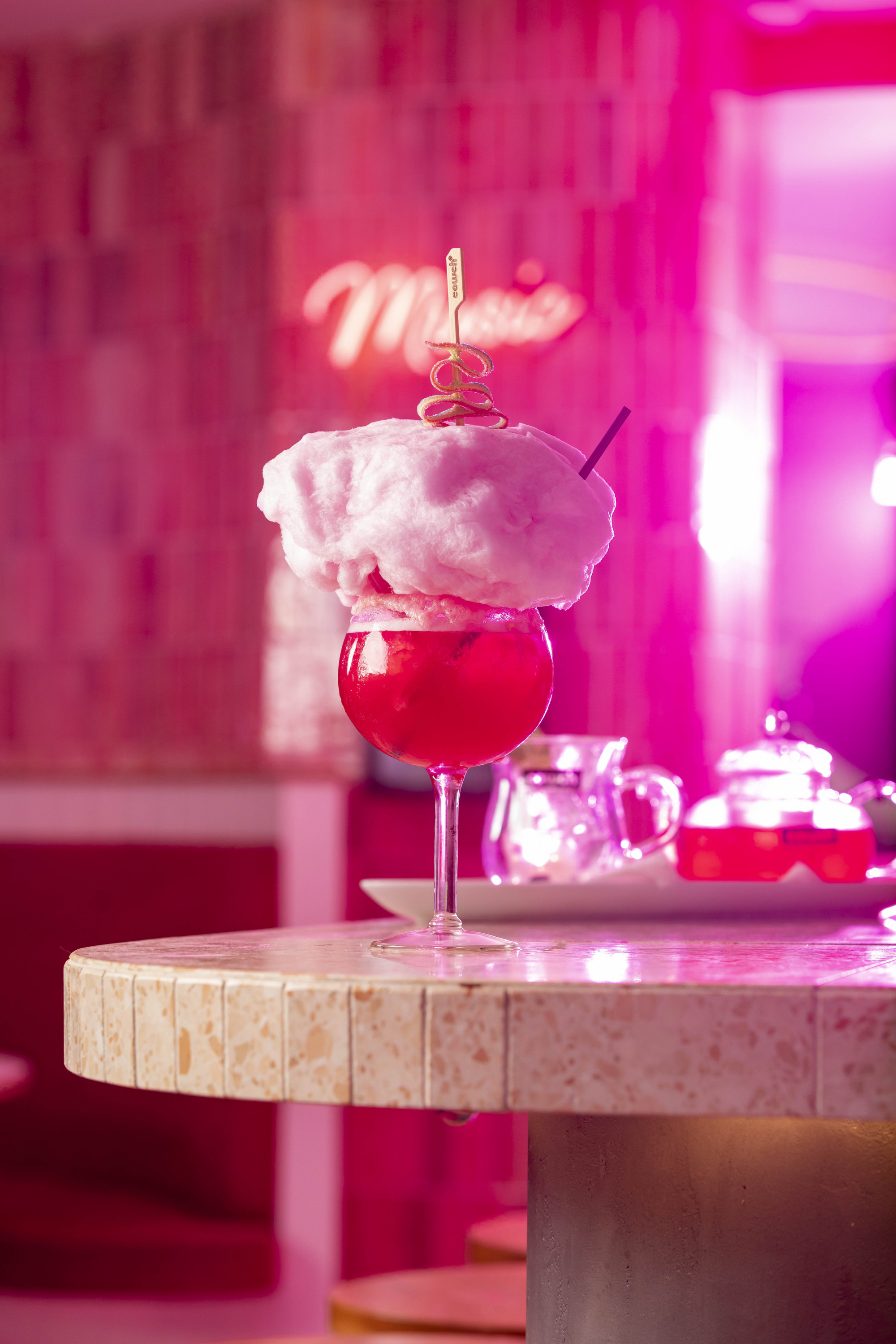 a cotton candy cocktail