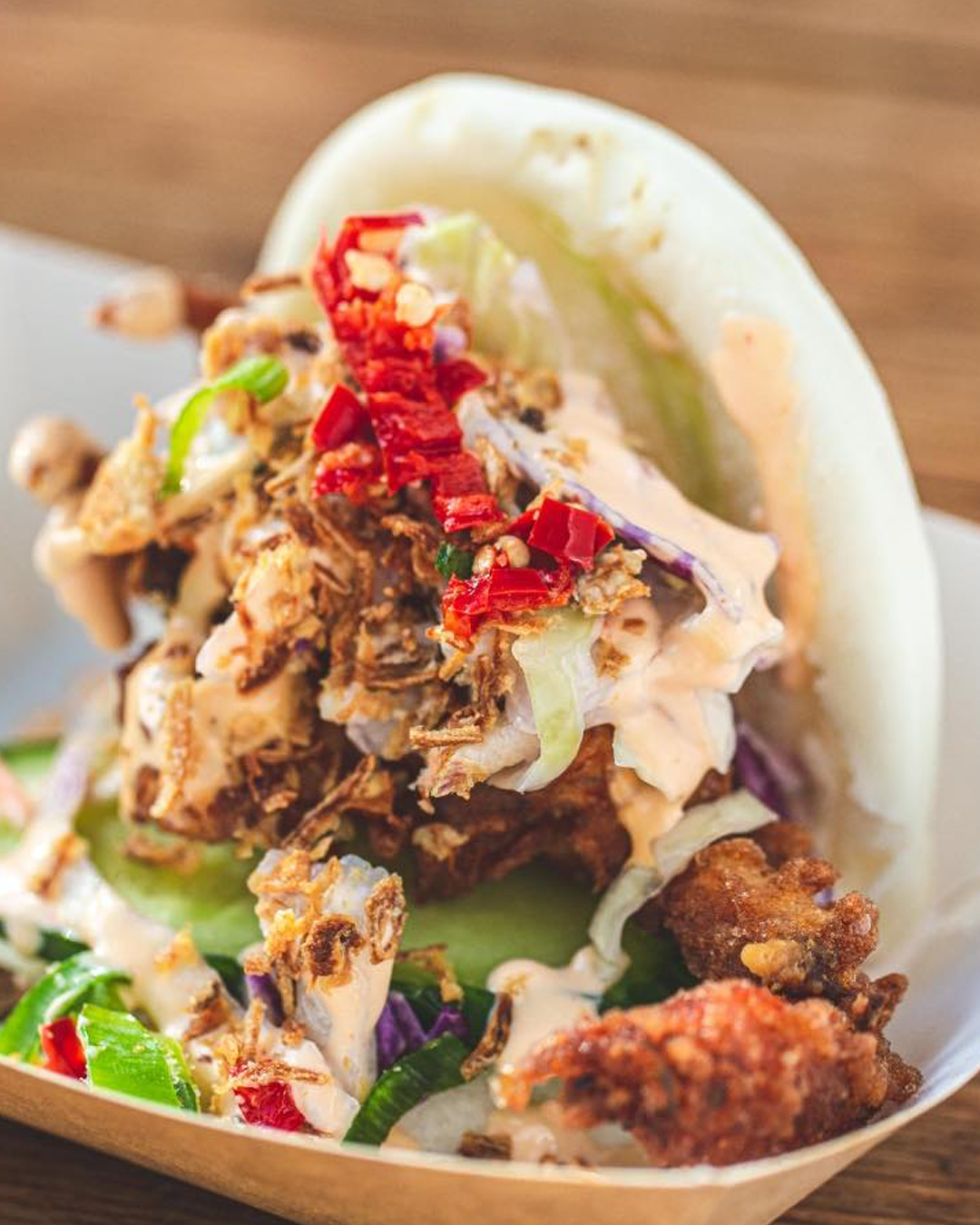 Cajun soft shell crab bao from Baolicious