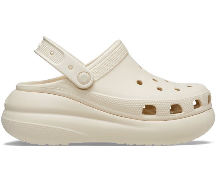 Single cream coloured platform croc