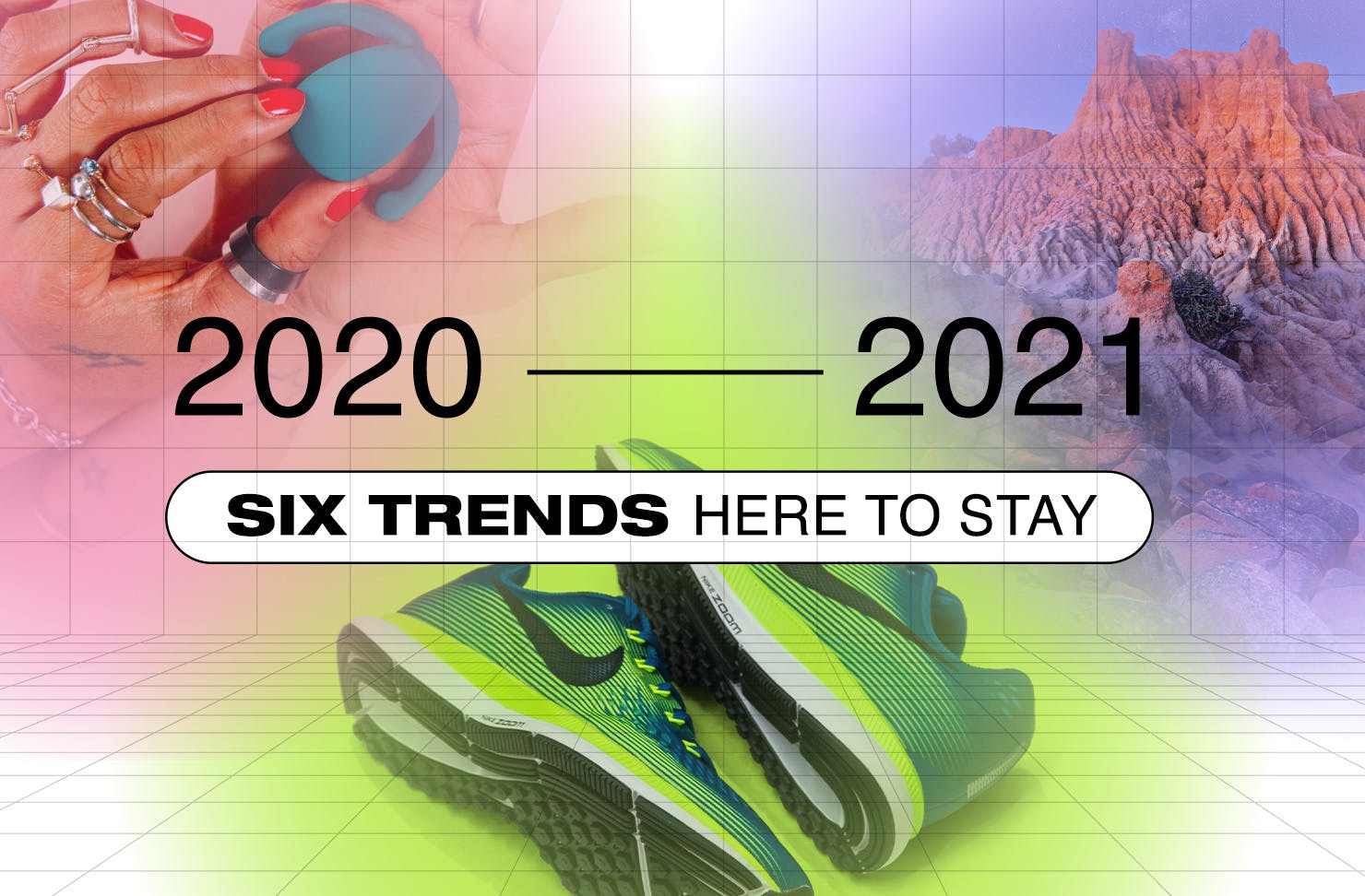 An infographic for what will be trending in 2021. The text reads, 