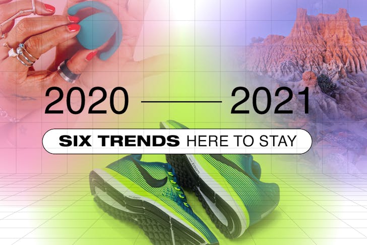 An infographic for what will be trending in 2021. The text reads, 