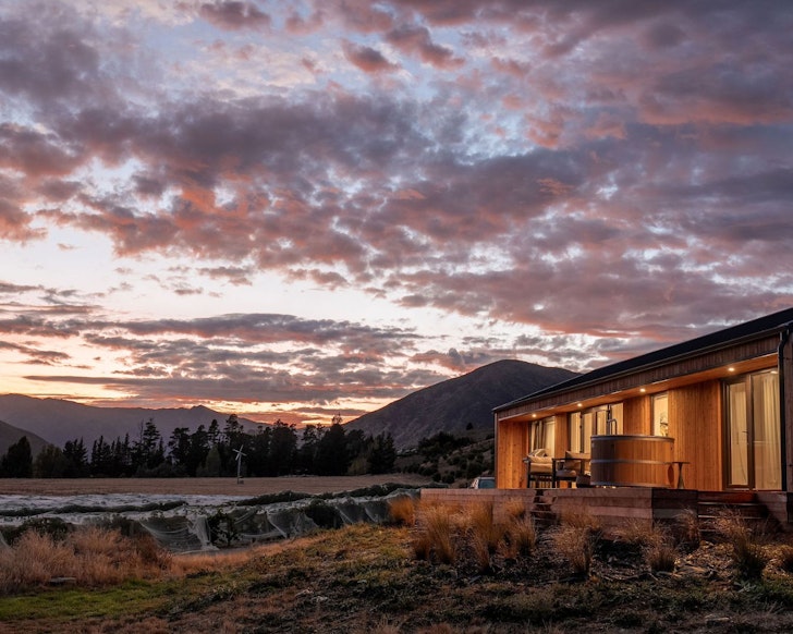 An exterior view of Dark Skies Queenstown best Airbnbs New Zealand