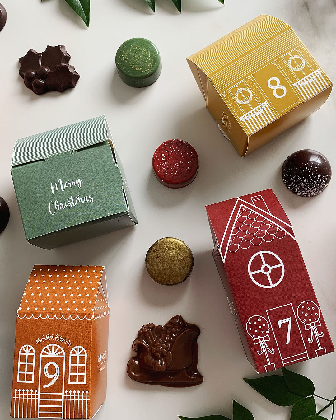 The decadent chocolate advent calendar from Honest Chocolat.