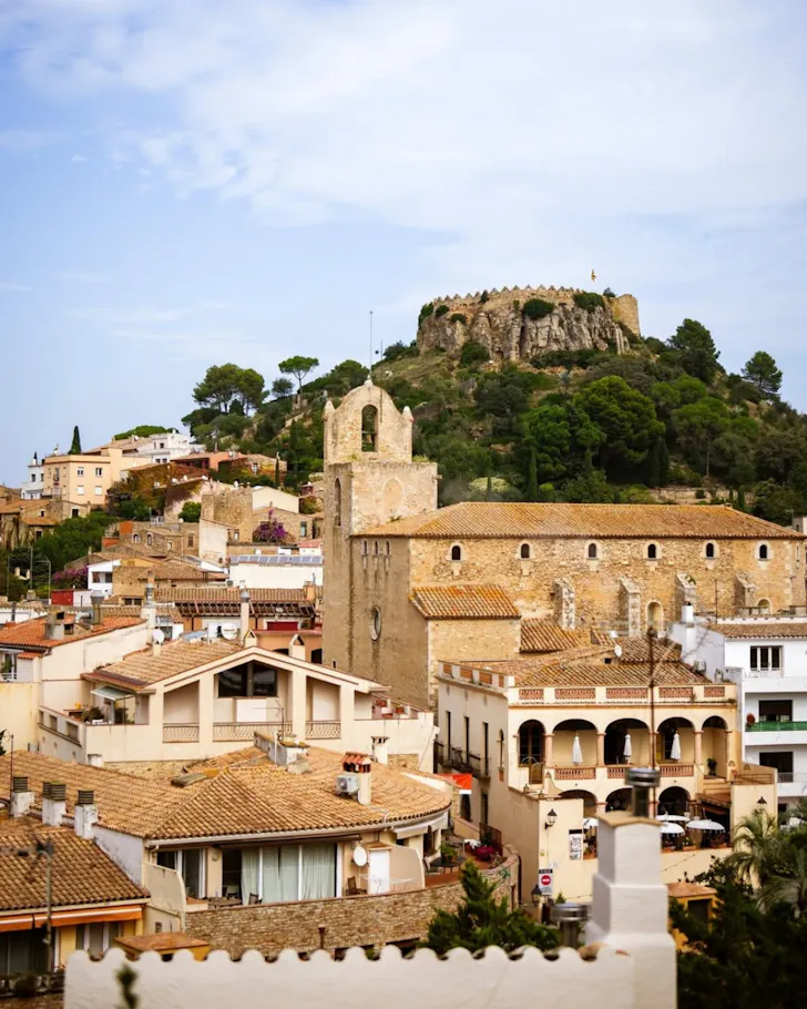 A beautiful view of the Des del Castell de Begur in a Girona town in Barcelona. 