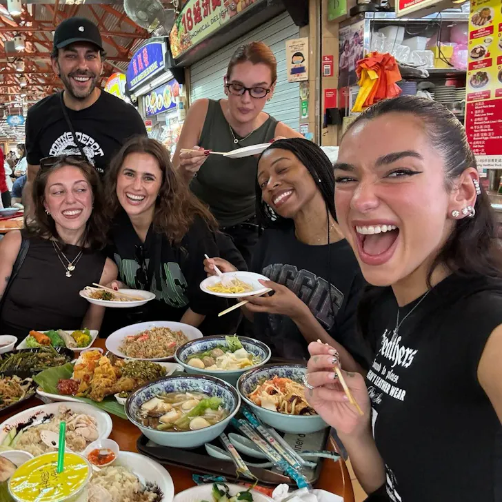 Dua Lipa at Maxwell Food Centre