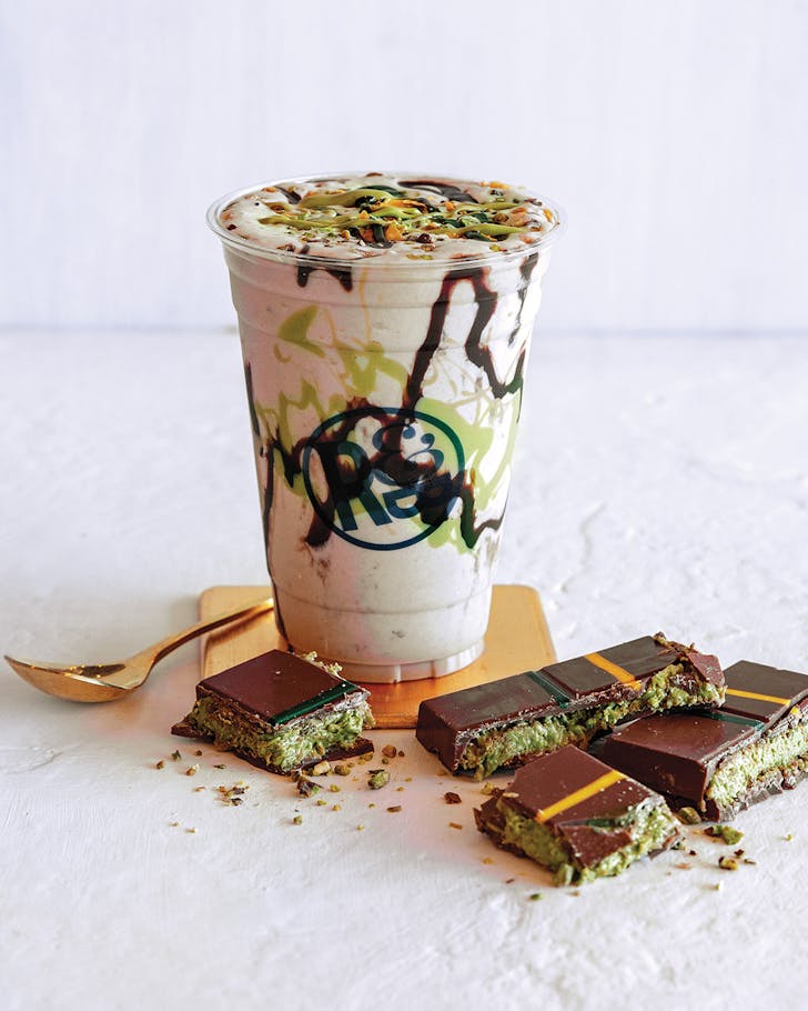 dubai chocolate thickshake