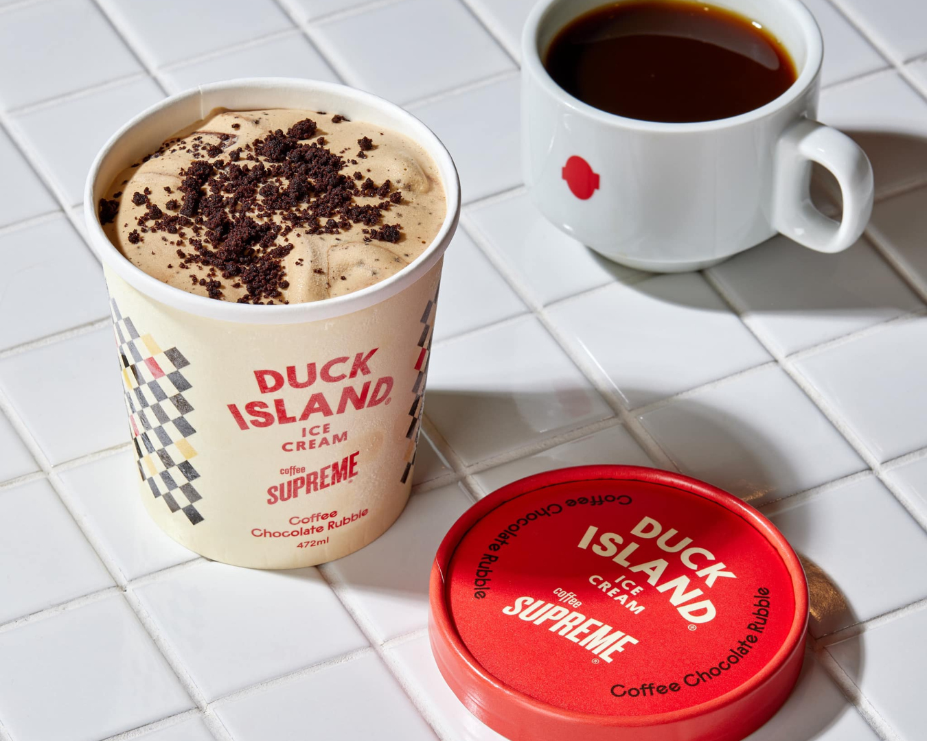 The new Coffee Chocolate Rubble ice cream from Duck Island and Coffee Supreme. 