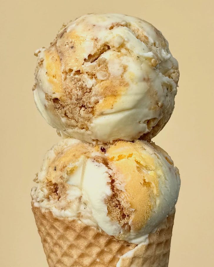 The new pumpkin, sage and hazelnut scoop from Duck Island. 