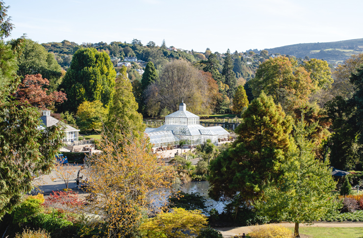 Beautiful scenic view of Dunedin's Botanic Gardens