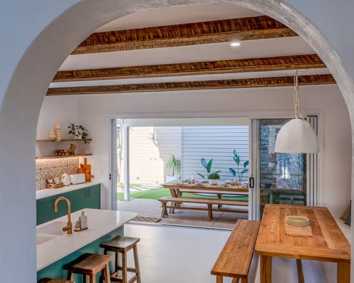 The living area at Dunes one of the best Airbnbs in Sunshine Coast
