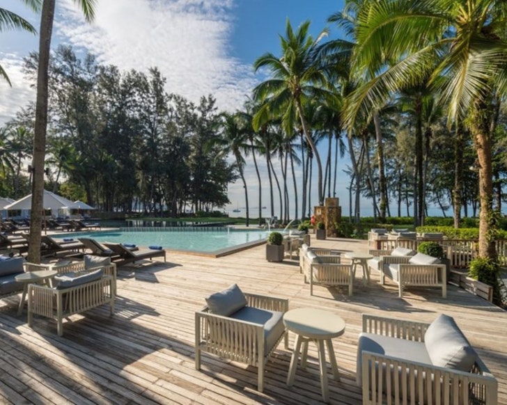 One of the pools looking out to sea at Dusit Thani Krabi Beach Resort one of the best Thailand resorts