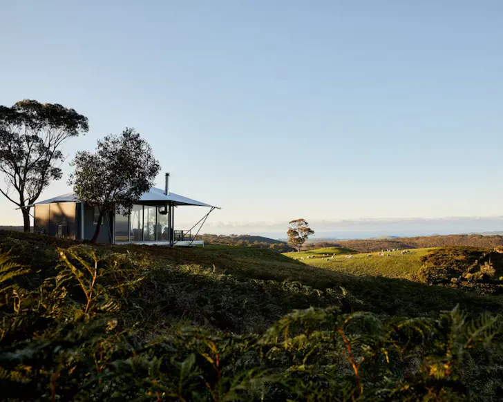 A view of Eagles View overlooking the amazing countryside, it's one of the best romantic getaways in Australia