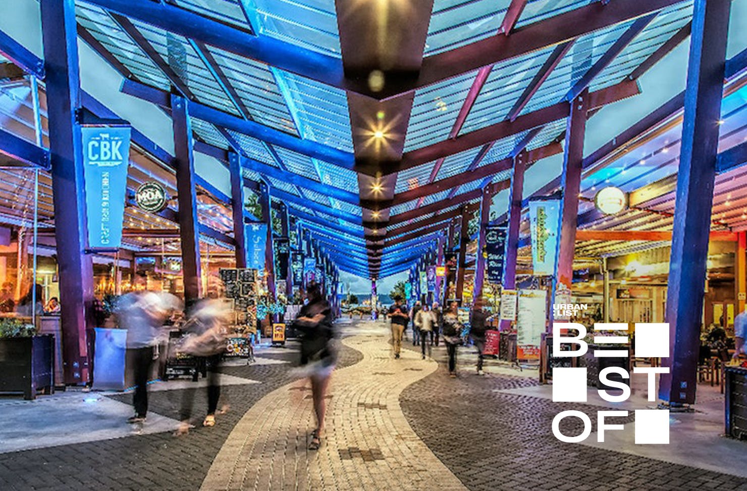 Bustling Eat Streat which houses some of the best restaurants and cafes in Rotorua.