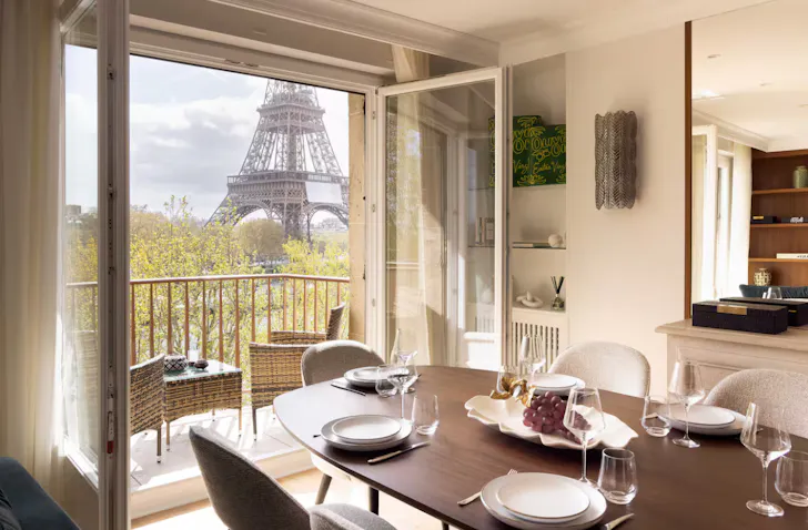 Eiffel Tower, and Seine view