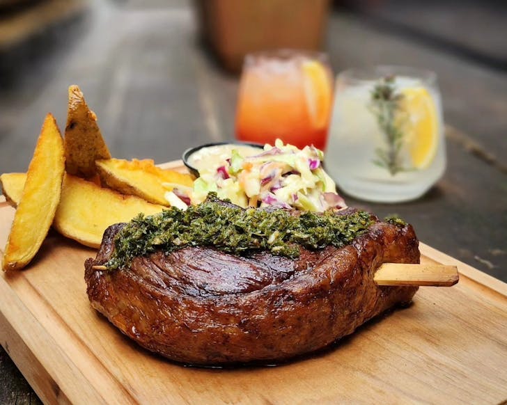 A steak from El Sizzling Chorizo, one of Ponsonby's best restaurants/ 