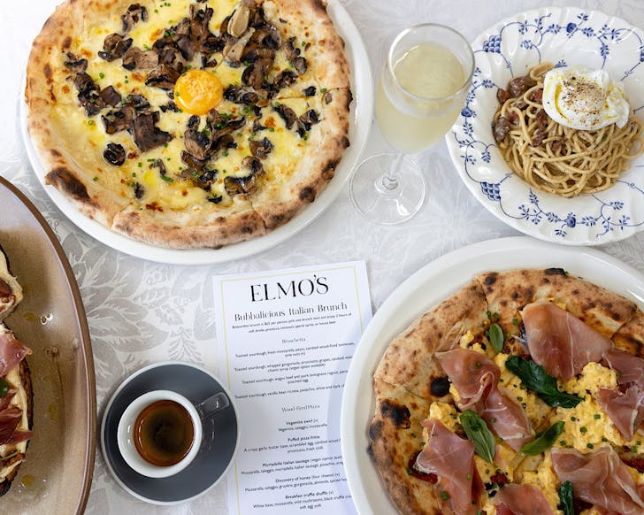 A tantalising array of Italian-meets-brunch dishes and a bottomless brunch meno at Elmoâs. 