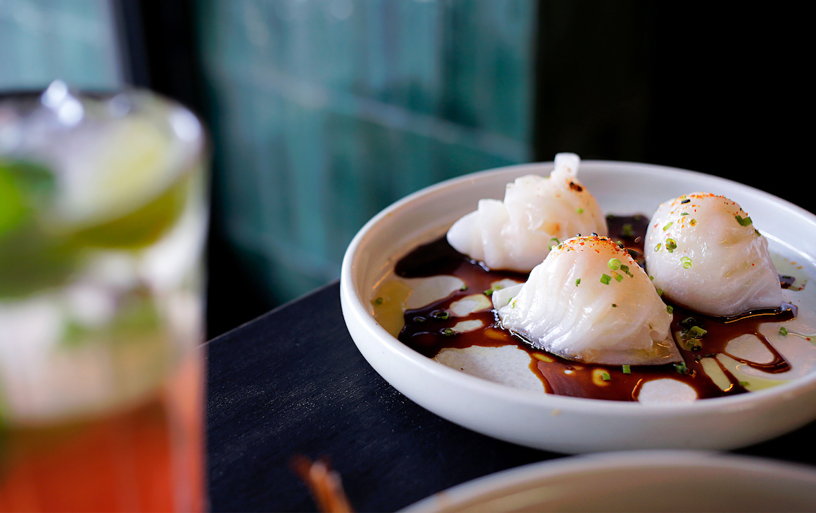 a few dumplings on a plate at Emily Taylor