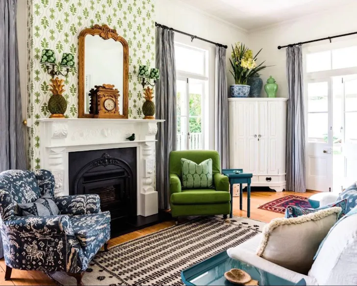 The charming lounge at Eumundi Rangeview Cottage best winter cabins cottages near Brisbane