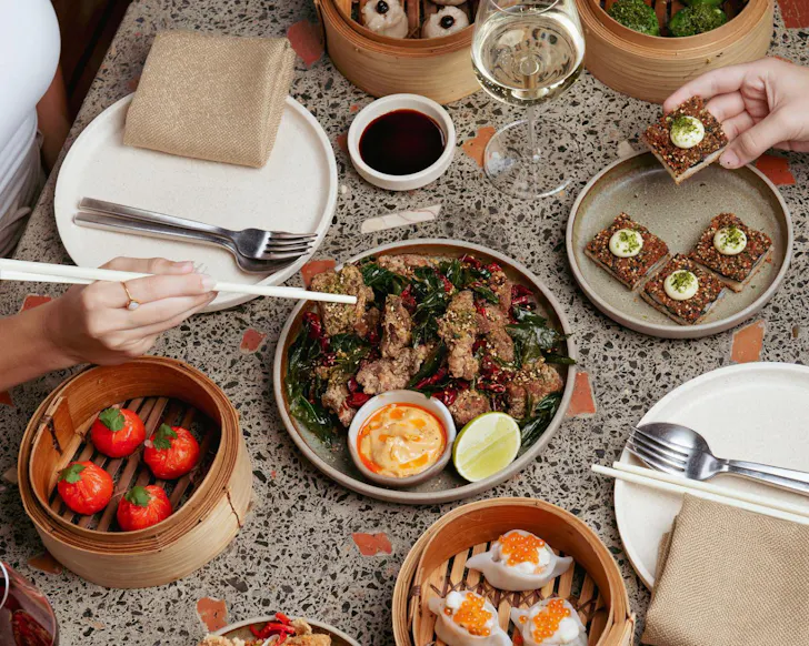 Table filled with food