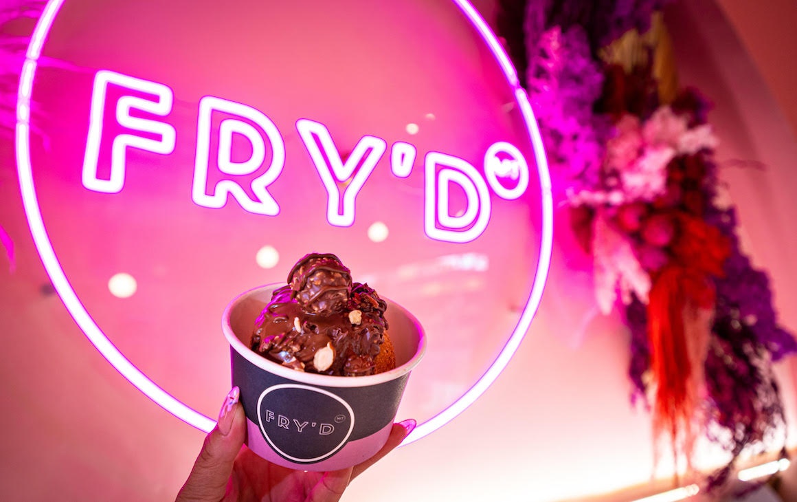 Fry'd sign with ice cream in front