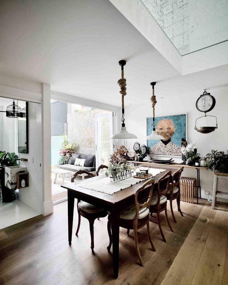 The dining space at Fairlight Maison best Sydney Airbnbs