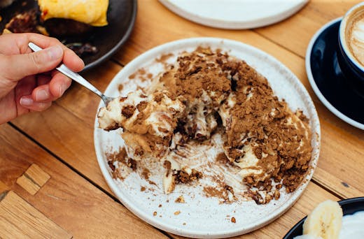 We tear into a double Cinnabun.