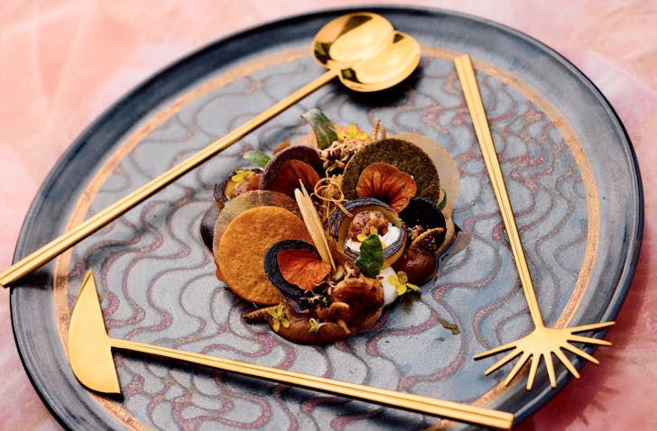 Faro Bar and Restaurant, Desert Circles (A mosaic of mole & mushrooms)