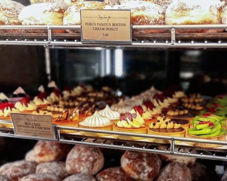 Boston cream donuts and tarts