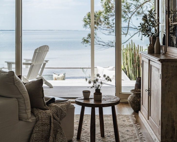 The water view from the deck at Fifty Five Sunrise Beach best NSW beach house Airbnbs  