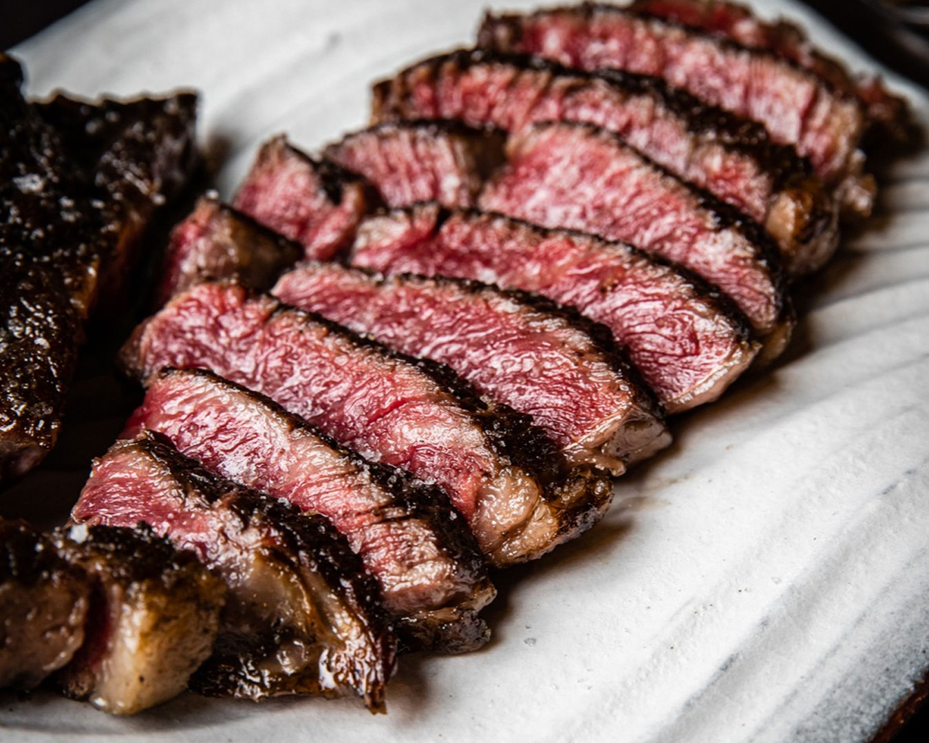 sliced steak