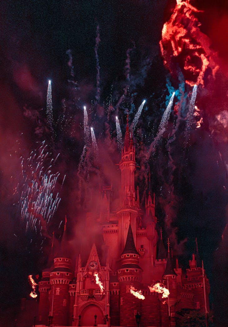 colourful fireworks.