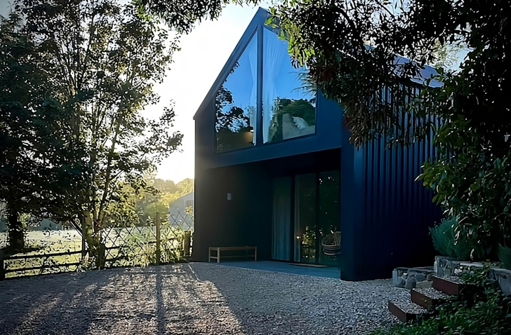 An exterior view of Foletti's Barn Airbnb one of the best accommodation options in Daylesford