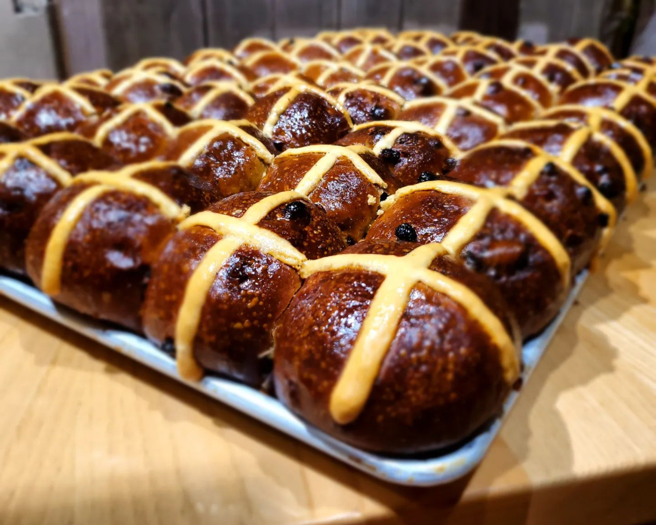 Some of the best hot cross buns in Auckland, from Fort Greene. 