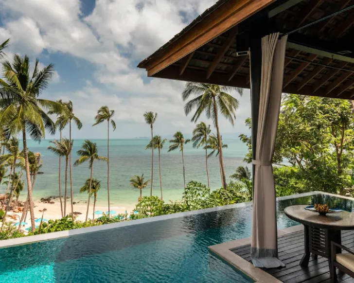 A view of the pool at Four Seasons Resort Koh Samui best romantic resorts Thailand