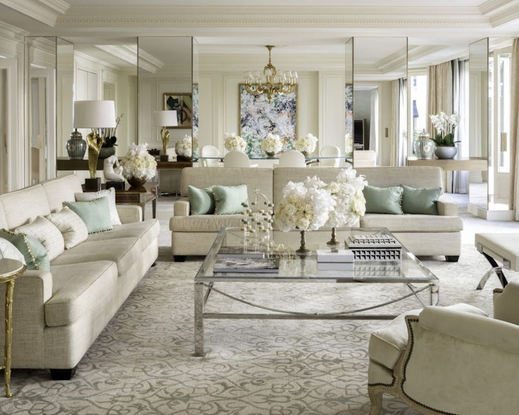 A luxury room at Four Seasons Hotel George V one of the best luxury hotels Paris