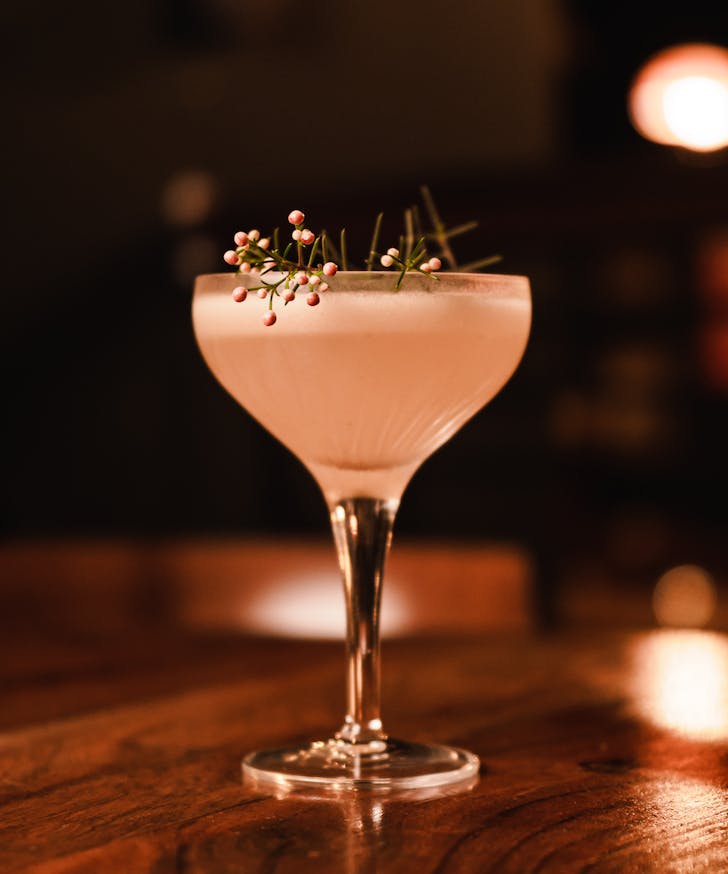 a pretty cocktail from Foxtrot Unicorn