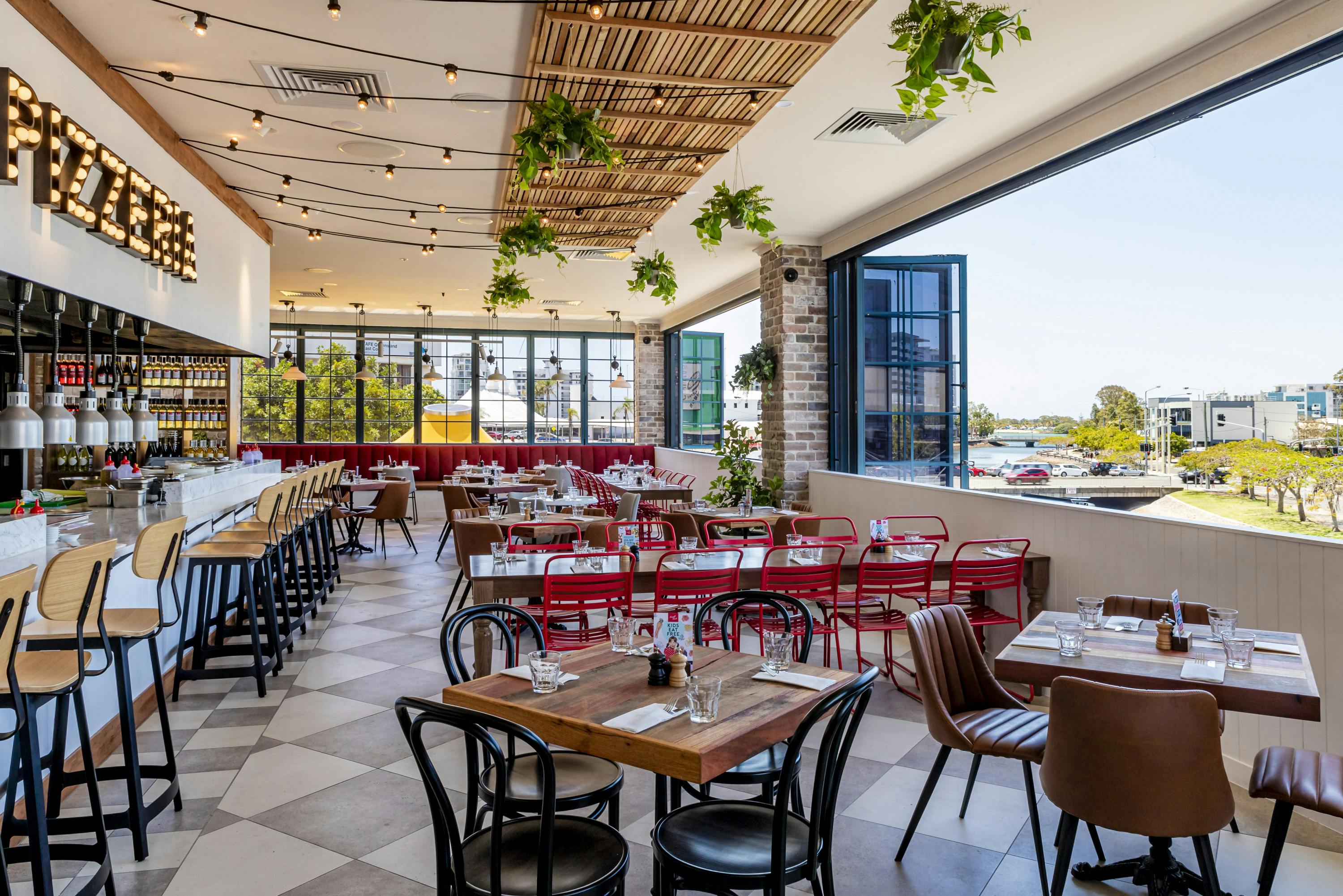 the interior of a restaurant