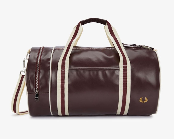 Fred Perry Burgundy Classic Barrel Bag one of the best gifts for him