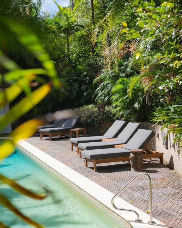 The outdoor pool at Gaia Retreat best health and wellness retreats Australia